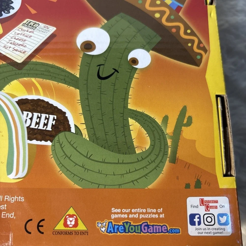 University Games Taco Takeover Food Stuffing Party Game for Kids Ages 6+ Fiesta